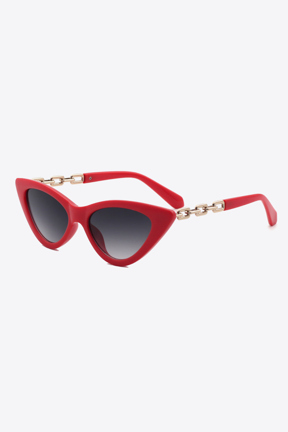 Chain Detail Cat-Eye Sunglasses-Teresa&#39;s Fashionista LLC