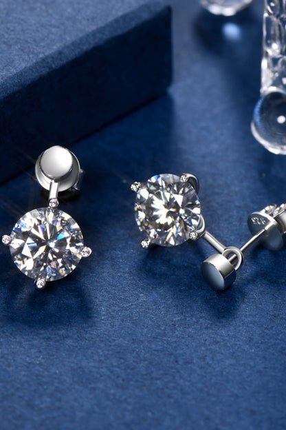 4 Carat Moissanite Drop Earrings-Teresa&#39;s Fashionista LLC