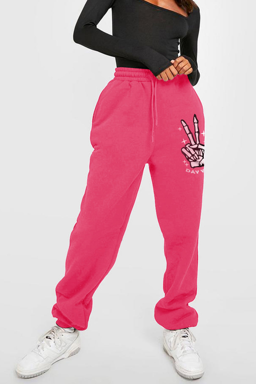 Simply Love Simply Love Full Size Drawstring DAY YOU DESERVE Graphic Long Sweatpants-Teresa&#39;s Fashionista LLC