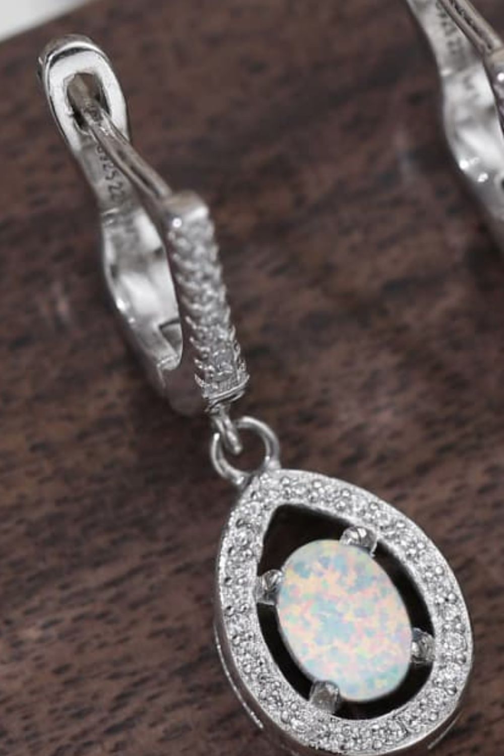 Opal Pear Shaped Drop Earrings-Teresa&#39;s Fashionista LLC