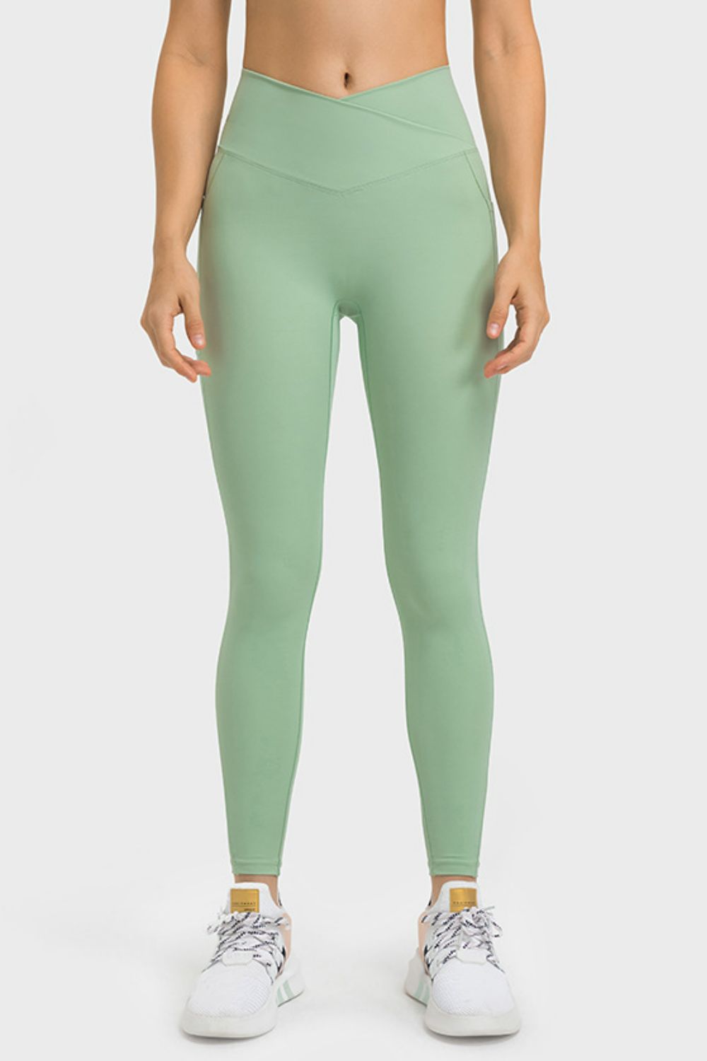 V-Waist Yoga Leggings with Pockets-Teresa&#39;s Fashionista LLC