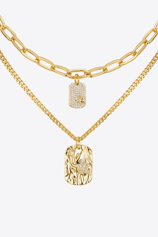 Never Out Of Reach 18K Gold-Plated Pendant Necklace-Teresa&#39;s Fashionista LLC