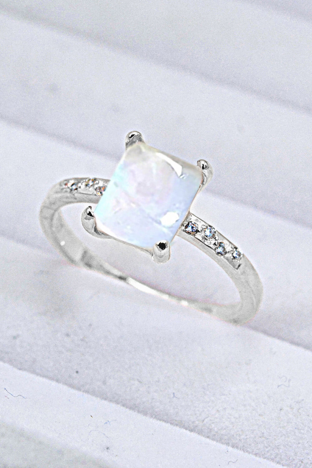 Square Moonstone Ring-Teresa&#39;s Fashionista LLC