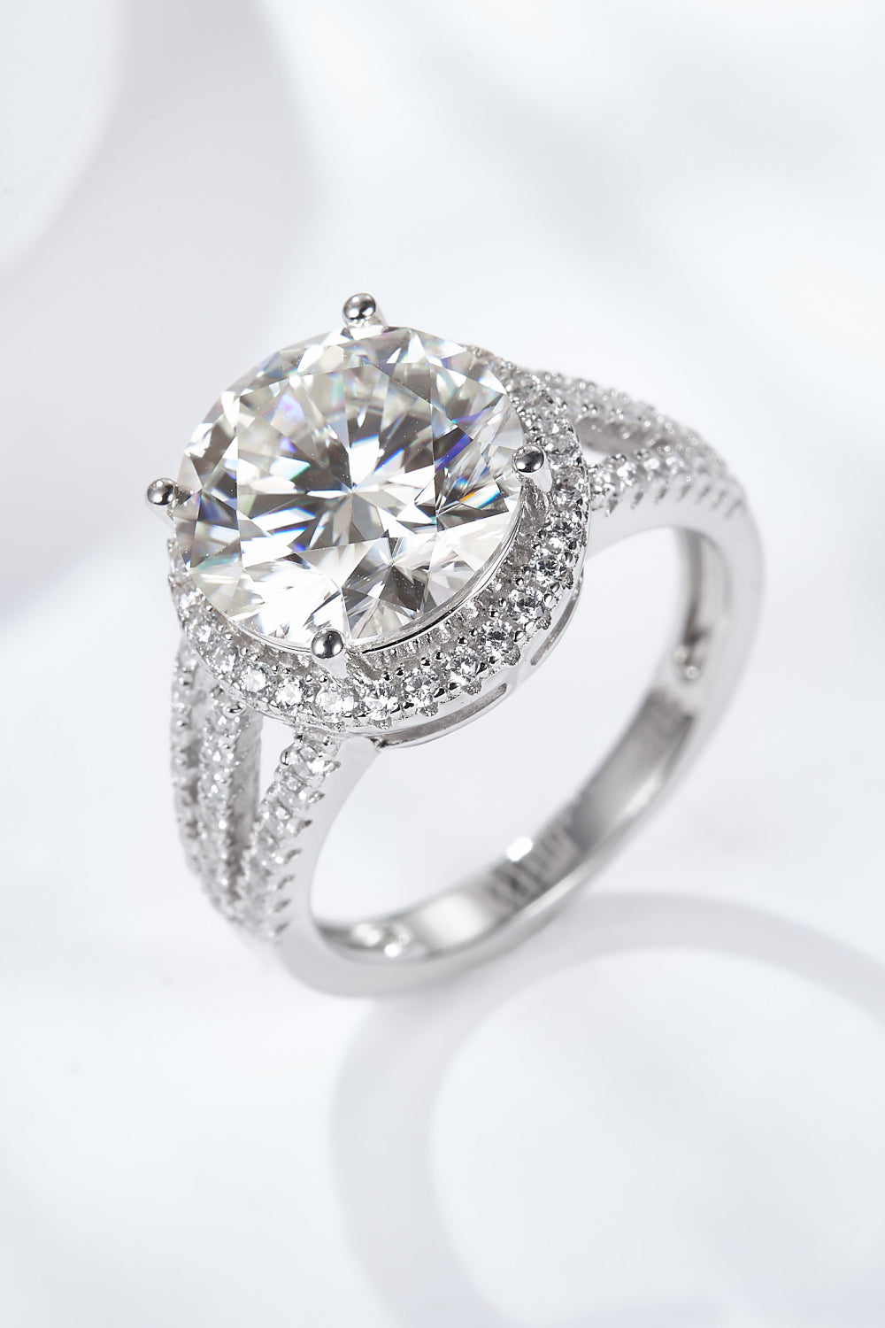 5 Carat Moissanite Split Shank Ring-Teresa&#39;s Fashionista LLC