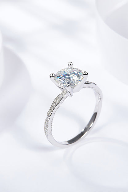 1.5 Carat Moissanite Side Stone Ring-Teresa&#39;s Fashionista LLC