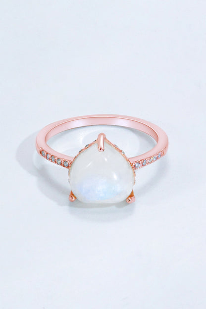 Heart-Shaped Natural Moonstone Ring-Teresa&#39;s Fashionista LLC