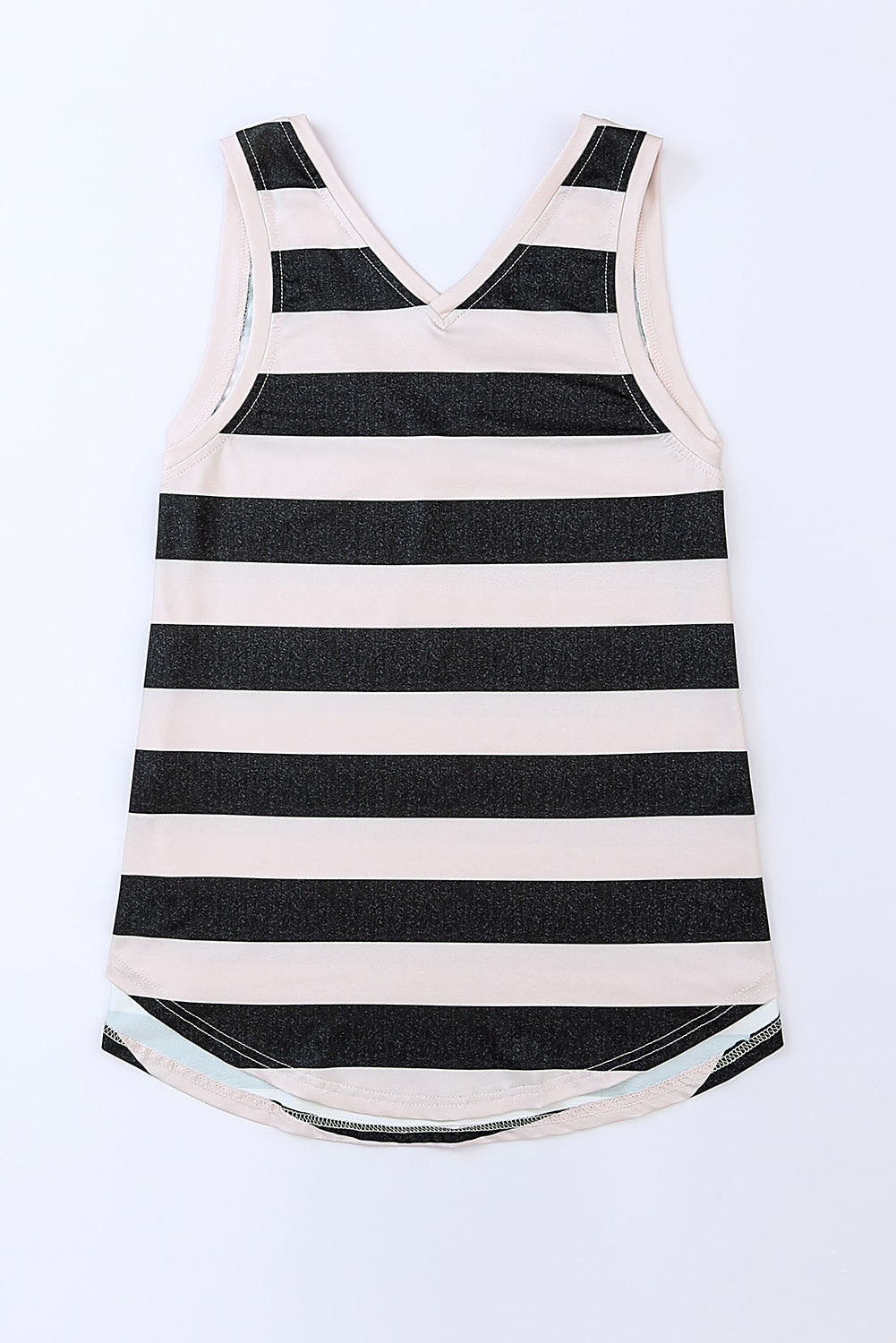 Striped V-Neck Tank-Teresa&#39;s Fashionista LLC