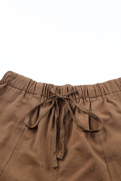 Drawstring Elastic Waist Pocket Shorts-Teresa&#39;s Fashionista LLC