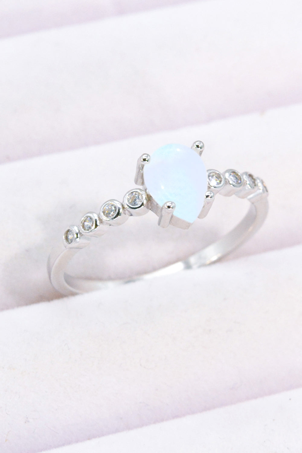 Teardrop Natural Moonstone Ring-Teresa&#39;s Fashionista LLC