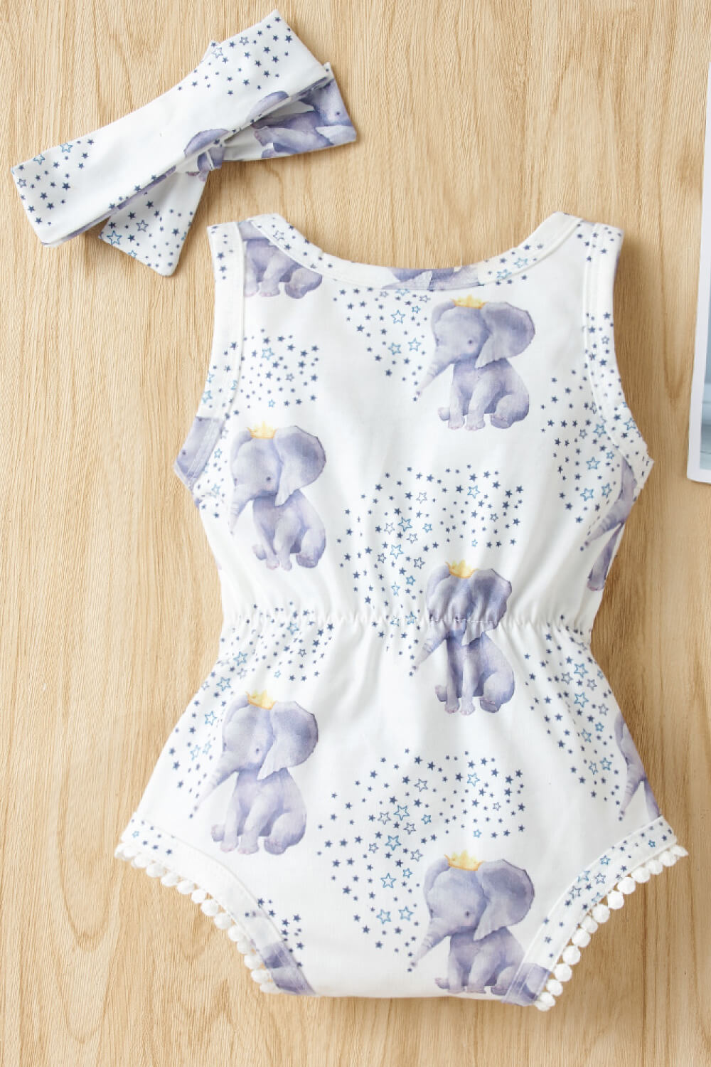 Baby Girl Elephant Print Bodysuit-Teresa&#39;s Fashionista LLC