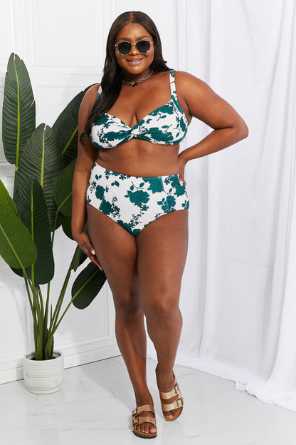 Marina West Swim Take A Dip Twist High-Rise Bikini in Forest-Teresa&#39;s Fashionista LLC