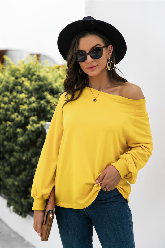 Round Neck Raglan Sleeve Sweatshirt-Teresa&#39;s Fashionista LLC