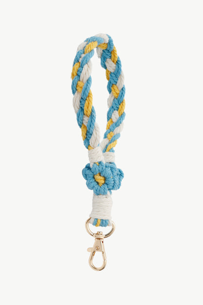 Floral Braided Wristlet Key Chain-Teresa&#39;s Fashionista LLC