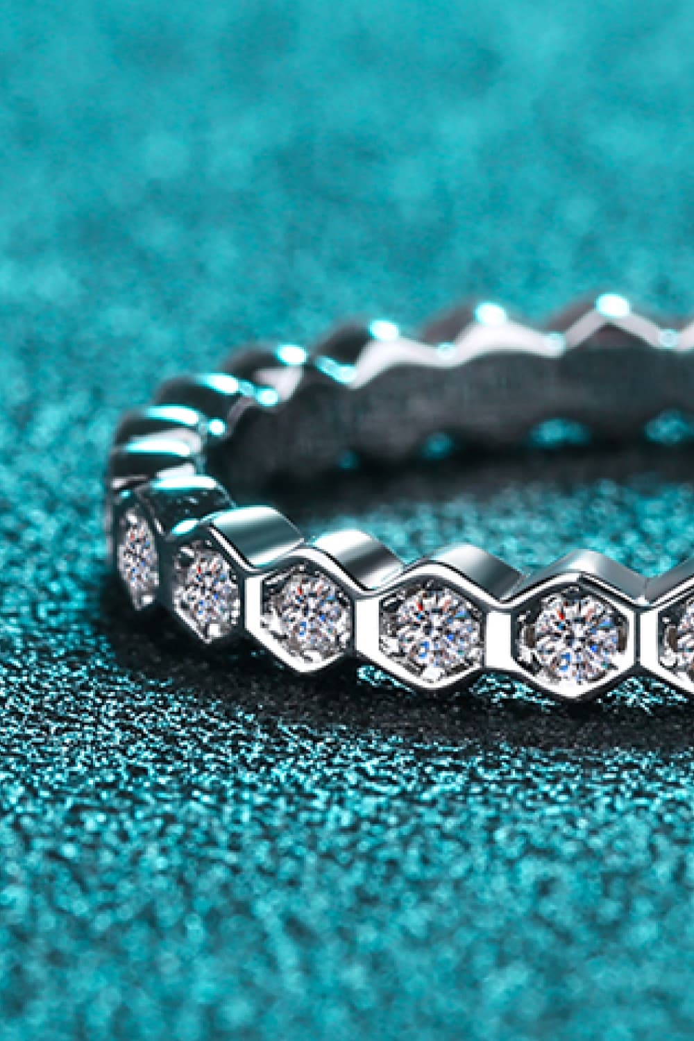 Moissanite 925 Sterling Silver Eternity Ring-Teresa&#39;s Fashionista LLC