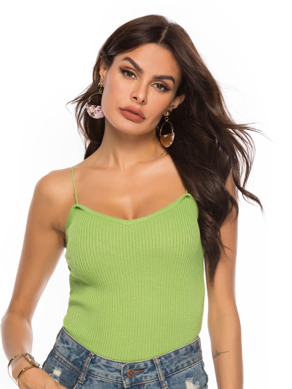 Sweetheart Neck Knit Cami-Teresa&#39;s Fashionista LLC