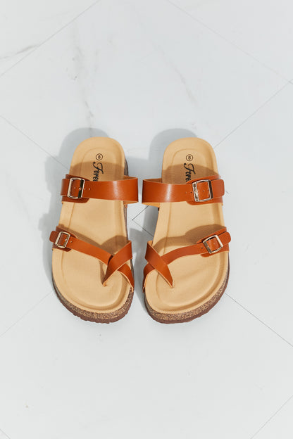 Forever Link Coastal Escape Toe Ring Footbed Slide Sandal-Teresa&#39;s Fashionista LLC