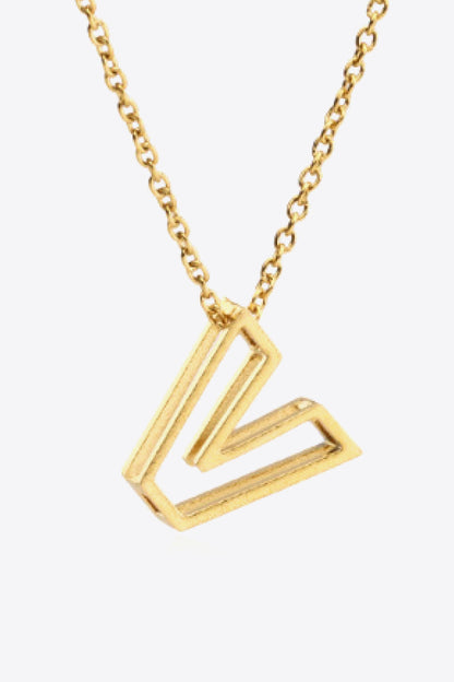 U to Z Letter Pendant Nekclace-Teresa&#39;s Fashionista LLC