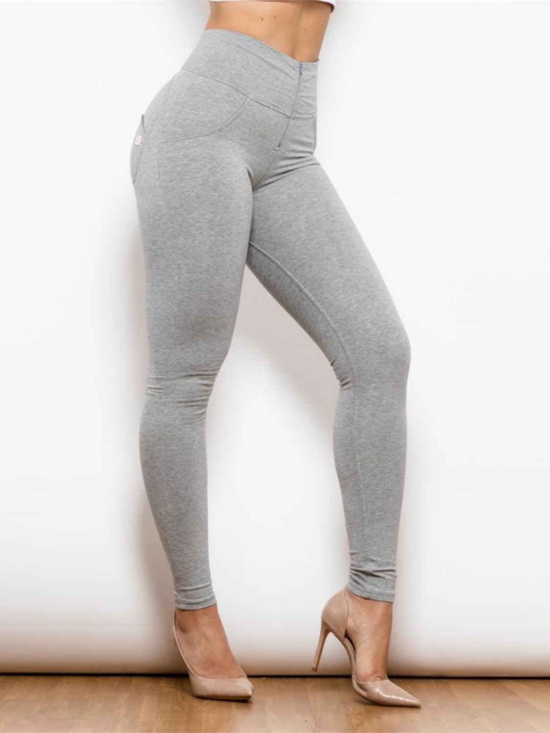 Full Size Zip Detail High Waist Leggings-Teresa&#39;s Fashionista LLC