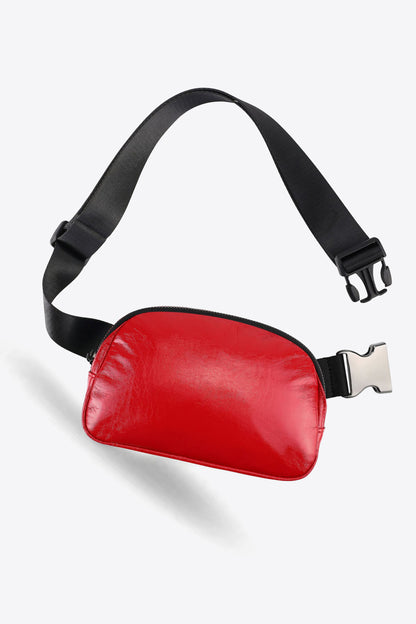 PU Leather Adjustable Strap Sling Bag-Teresa&#39;s Fashionista LLC