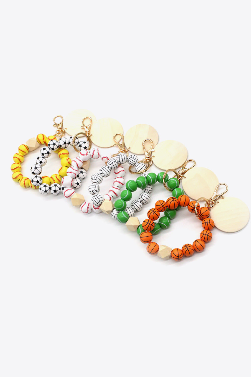 Assorted 4-Pack Wristlet Bead Key Chain-Teresa&#39;s Fashionista LLC