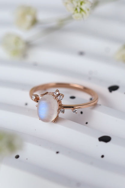 High Quality Natural Moonstone 925 Sterling Silver Ring-Teresa&#39;s Fashionista LLC