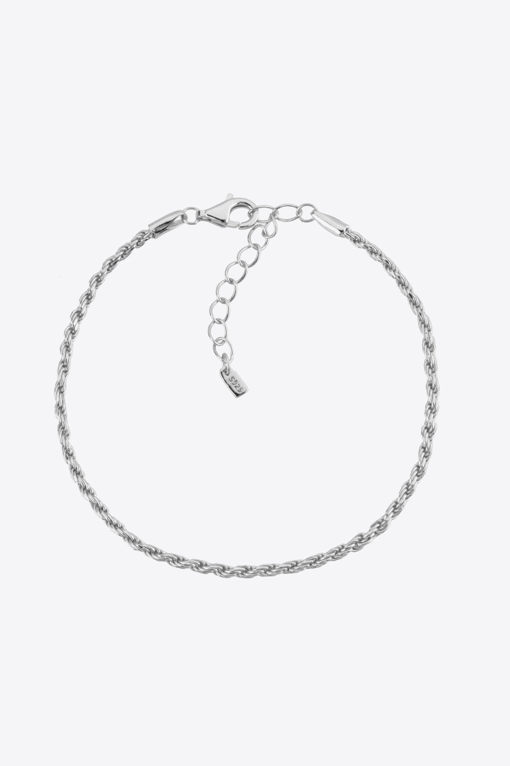 925 Sterling Silver Twisted Bracelet-Teresa&#39;s Fashionista LLC