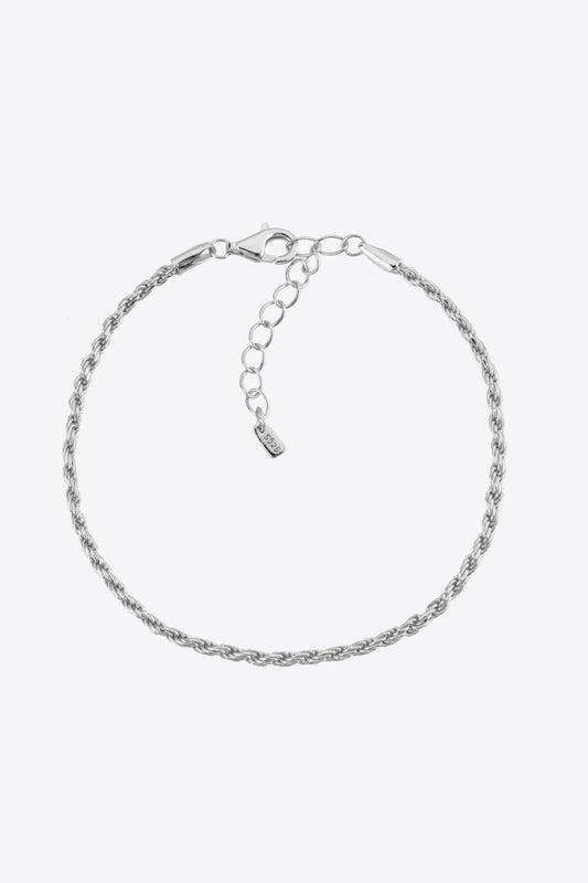 925 Sterling Silver Twisted Bracelet-Teresa&#39;s Fashionista LLC