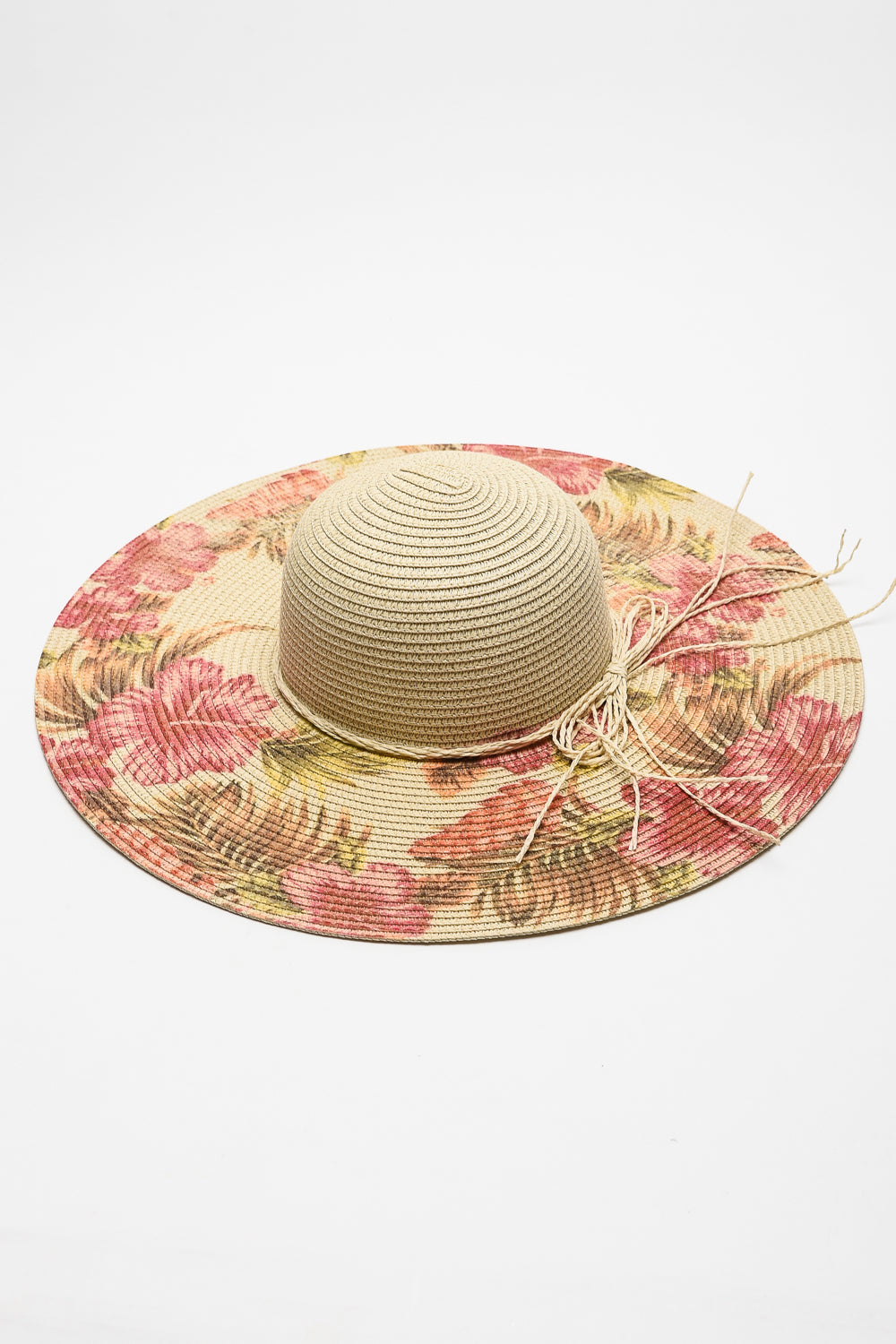 Justin Taylor Floral Bow Detail Sunhat-Teresa&#39;s Fashionista LLC