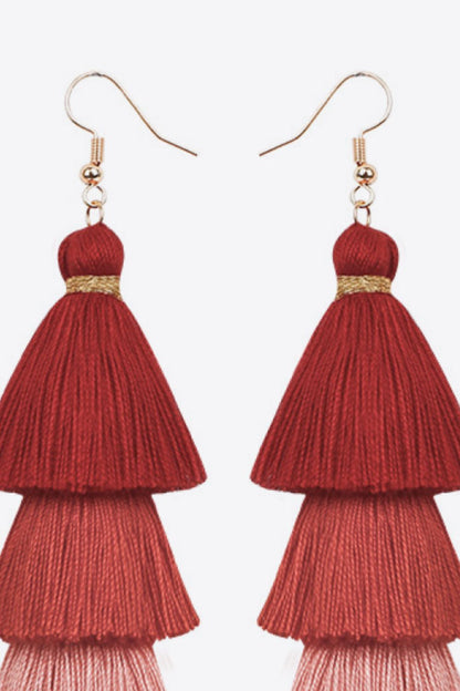 Layered Tassel Earrings-Teresa&#39;s Fashionista LLC