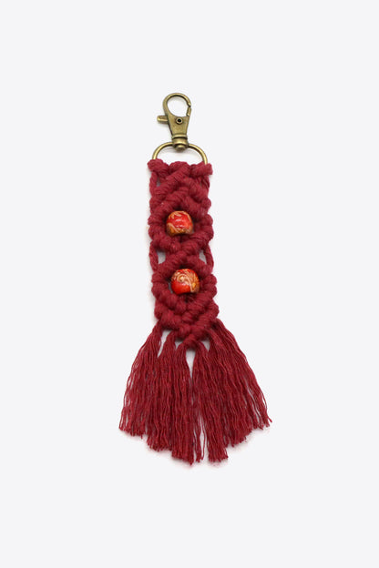 Assorted 4-Pack Handmade Macrame Fringe Keychain-Teresa&#39;s Fashionista LLC