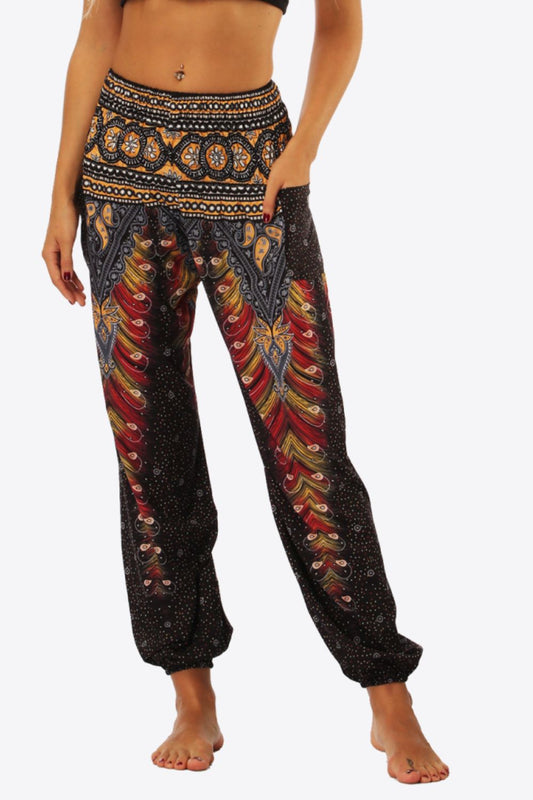 Printed Pants with Pockets-Teresa&#39;s Fashionista LLC