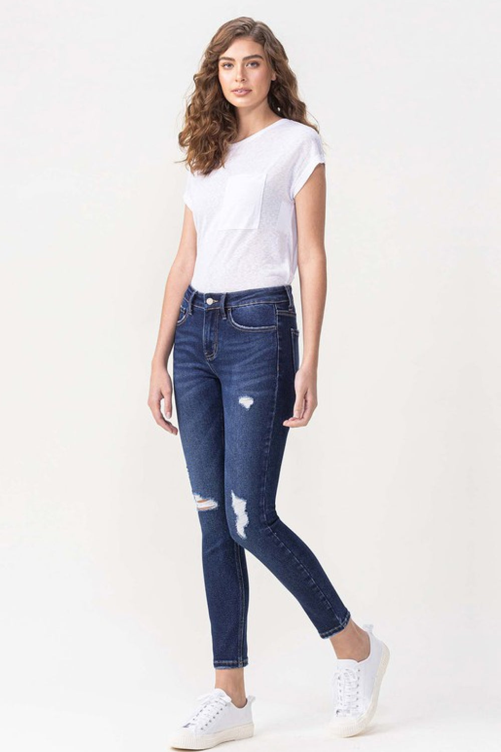 Lovervet Full Size Chelsea Midrise Crop Skinny Jeans-Teresa&#39;s Fashionista LLC