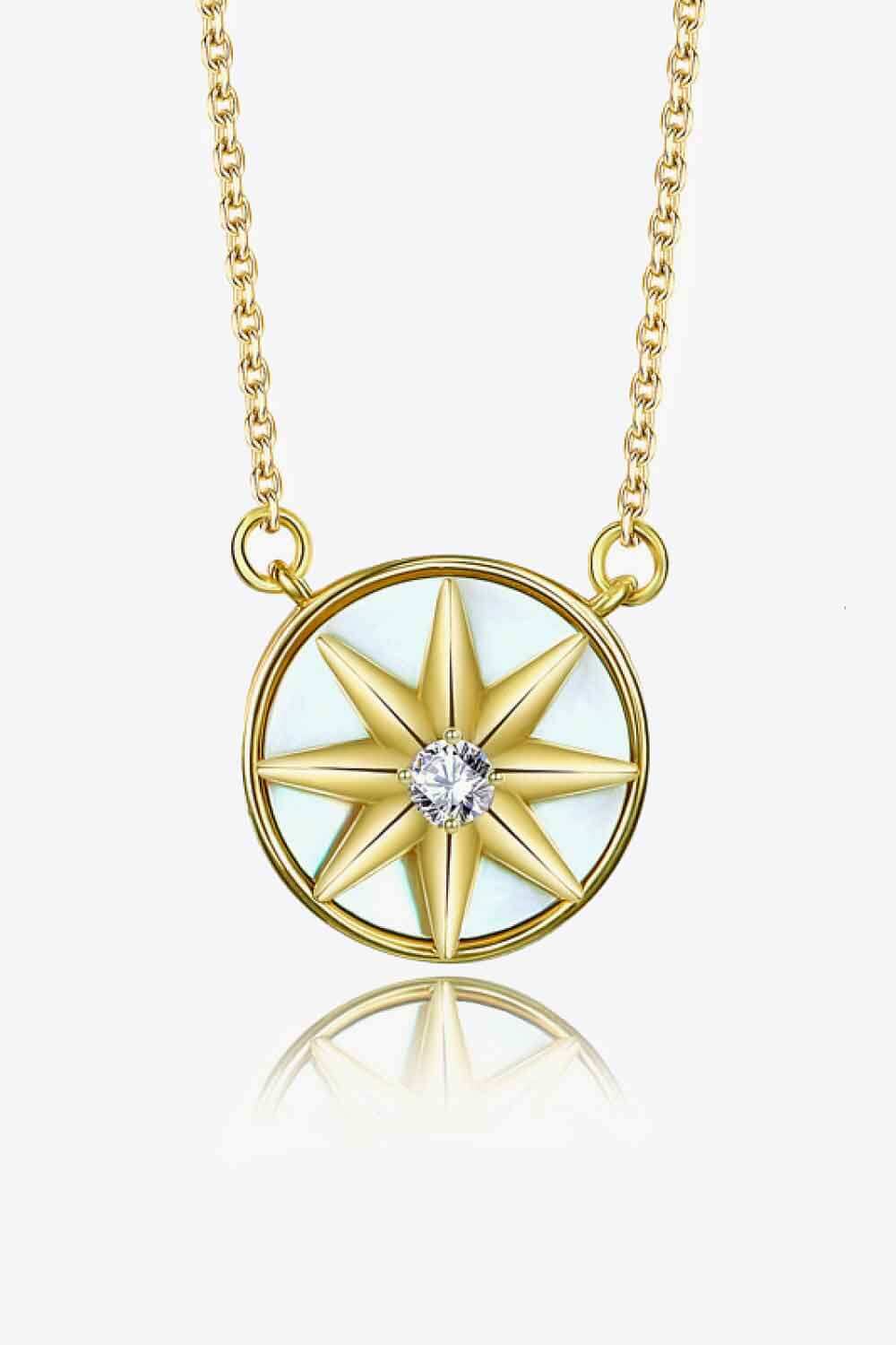 Cubic Zirconia Star Pendant Necklace-Teresa&#39;s Fashionista LLC