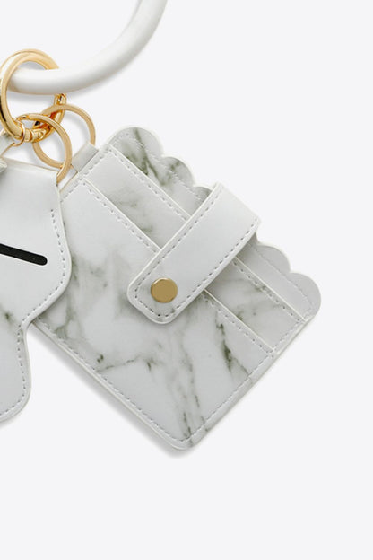 PU Wristlet Keychain with Card Holder-Teresa&#39;s Fashionista LLC