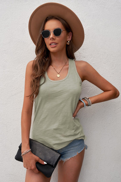 Racerback Scoop Neck Tank-Teresa&#39;s Fashionista LLC