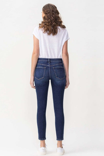 Lovervet Full Size Chelsea Midrise Crop Skinny Jeans-Teresa&#39;s Fashionista LLC