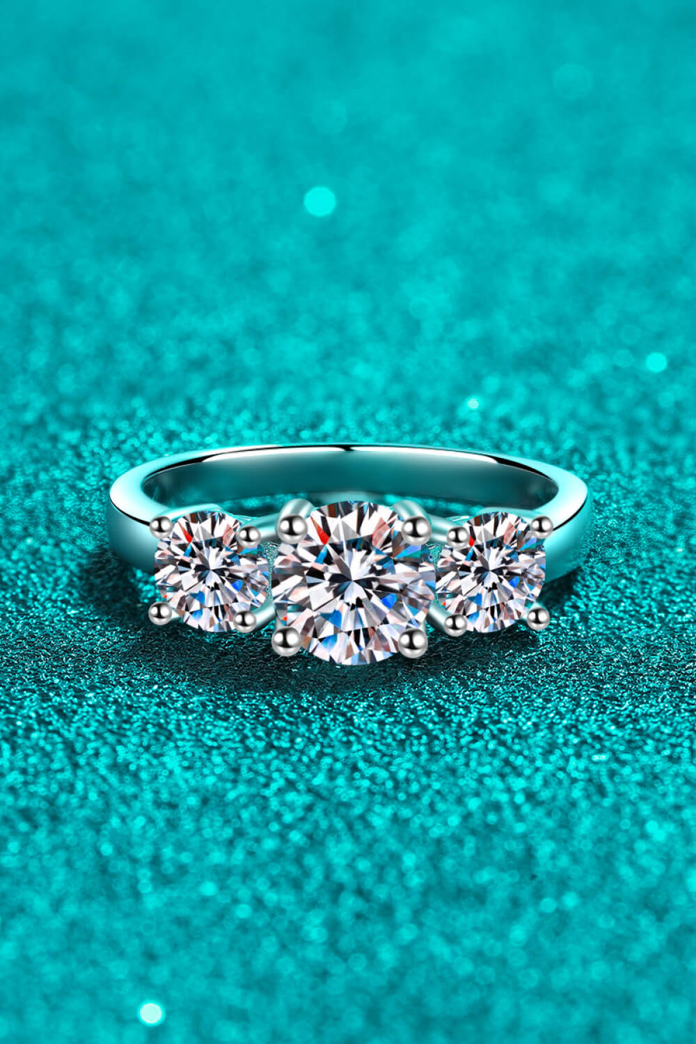 Stylish 925 Sterling Silver Moissanite Ring-Teresa&#39;s Fashionista LLC