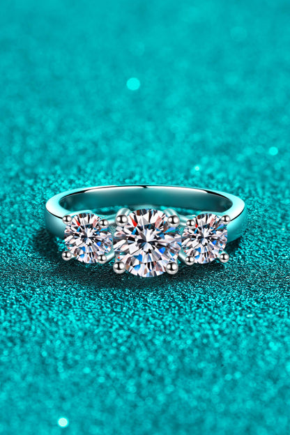 Stylish 925 Sterling Silver Moissanite Ring-Teresa&#39;s Fashionista LLC