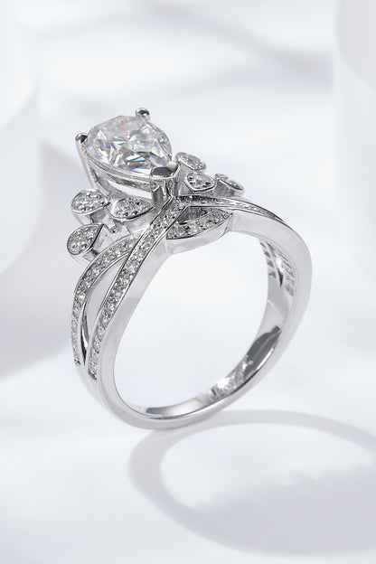 1.5 Carat Moissanite Crown-Shaped Ring-Teresa&#39;s Fashionista LLC