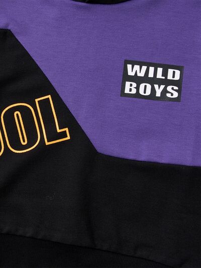 COOL WILD BOY Hoodie and Elastic Waist Pants Set-Teresa&#39;s Fashionista LLC