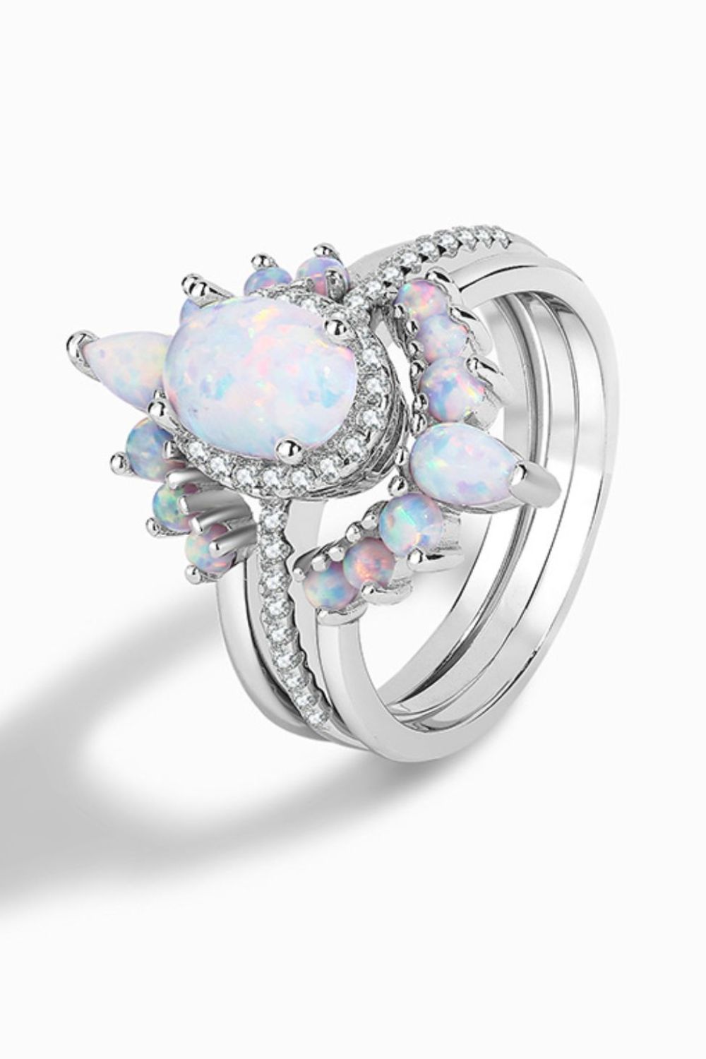 925 Sterling Silver Opal Ring-Teresa&#39;s Fashionista LLC