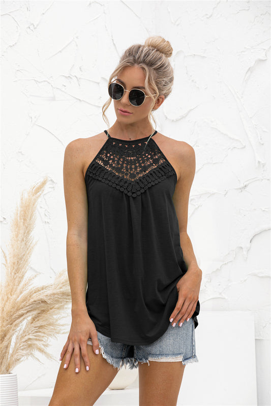 Halter Crochet Tank Top-Teresa&#39;s Fashionista LLC