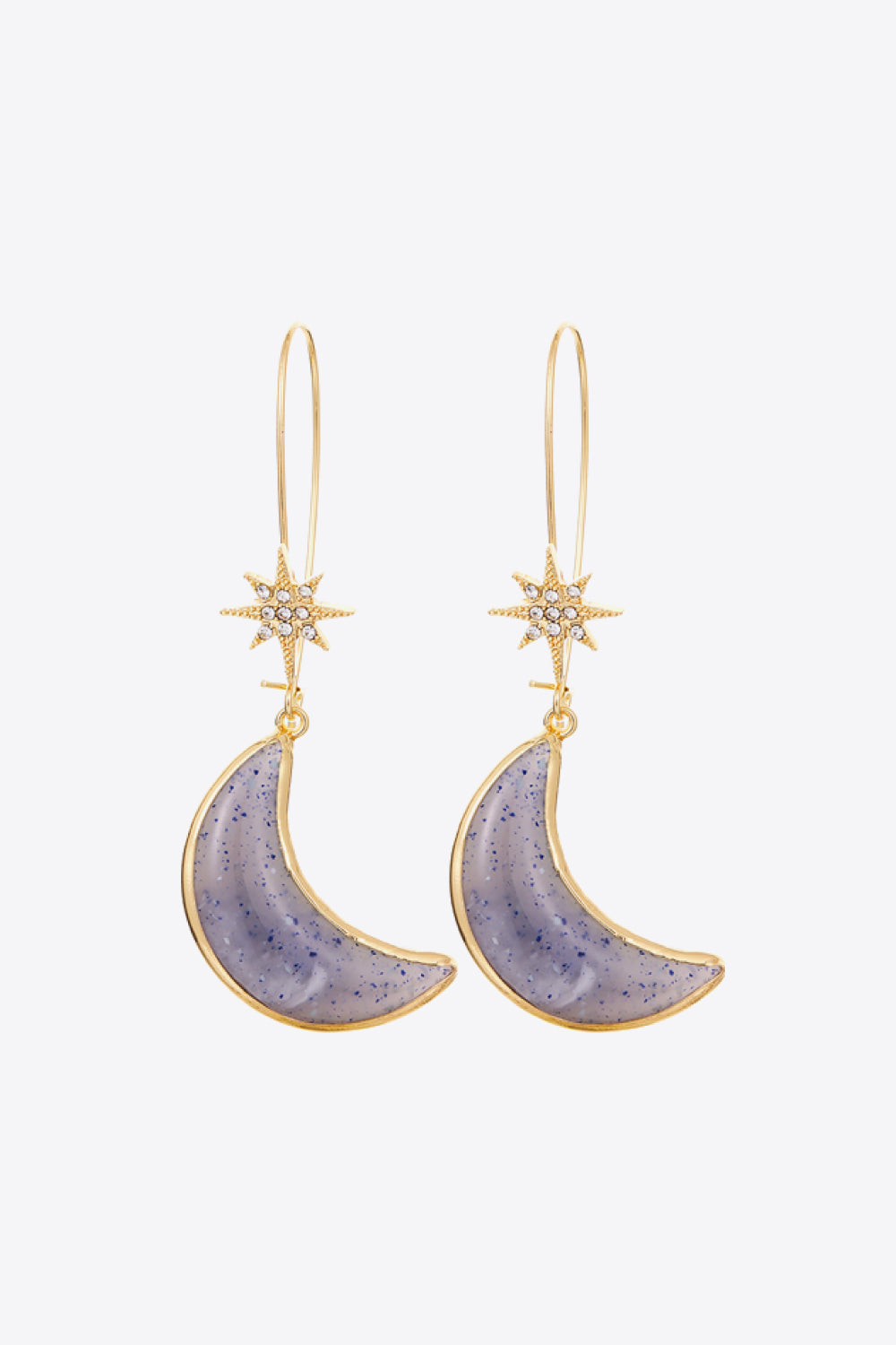 5-Pair Wholesale Resin Moon Drop Earrings-Teresa&#39;s Fashionista LLC