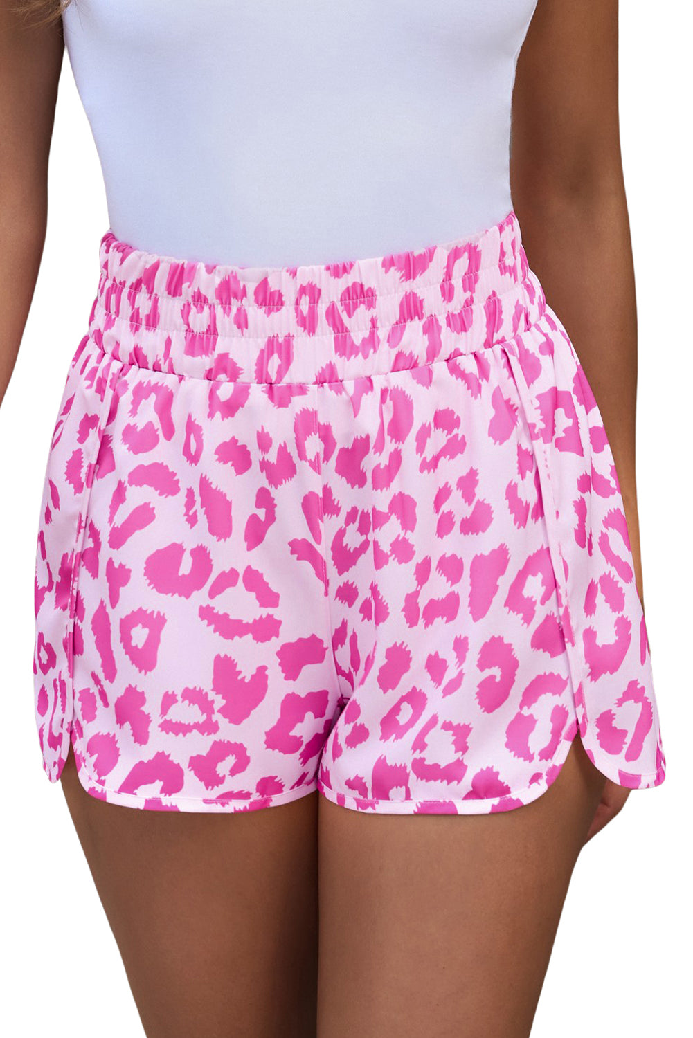 Leopard Elastic Waist Shorts-Teresa&#39;s Fashionista LLC