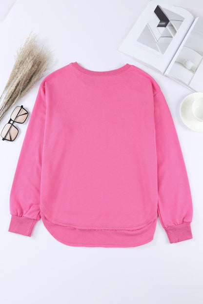 Side Slit Drop Shoulder Sweatshirt-Teresa&#39;s Fashionista LLC