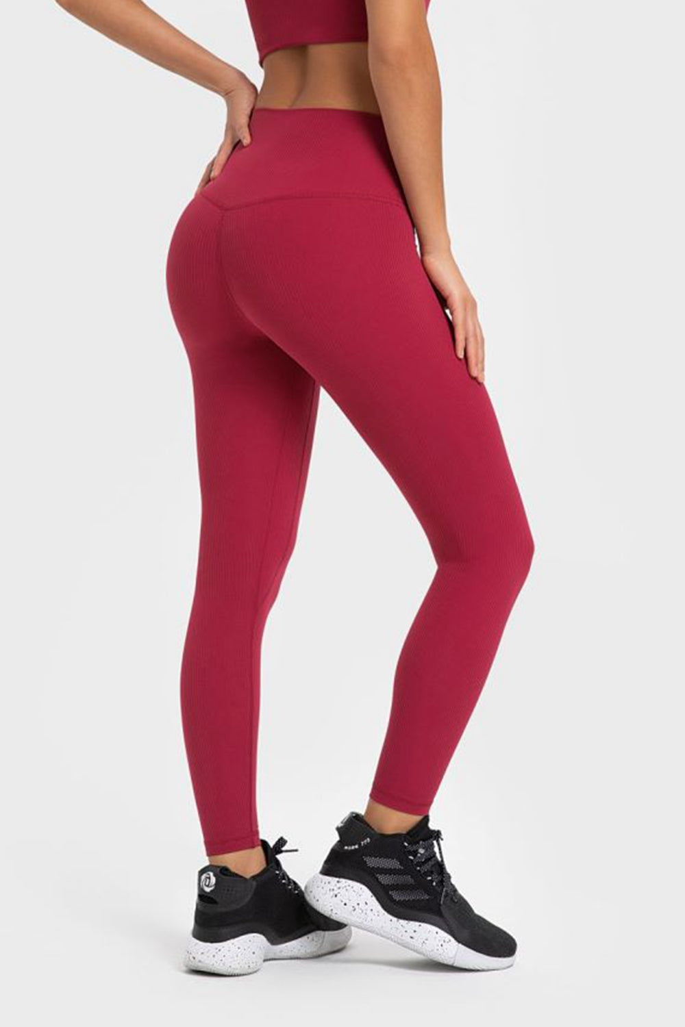 Highly Stretchy Wide Waistband Yoga Leggings-Teresa&#39;s Fashionista LLC