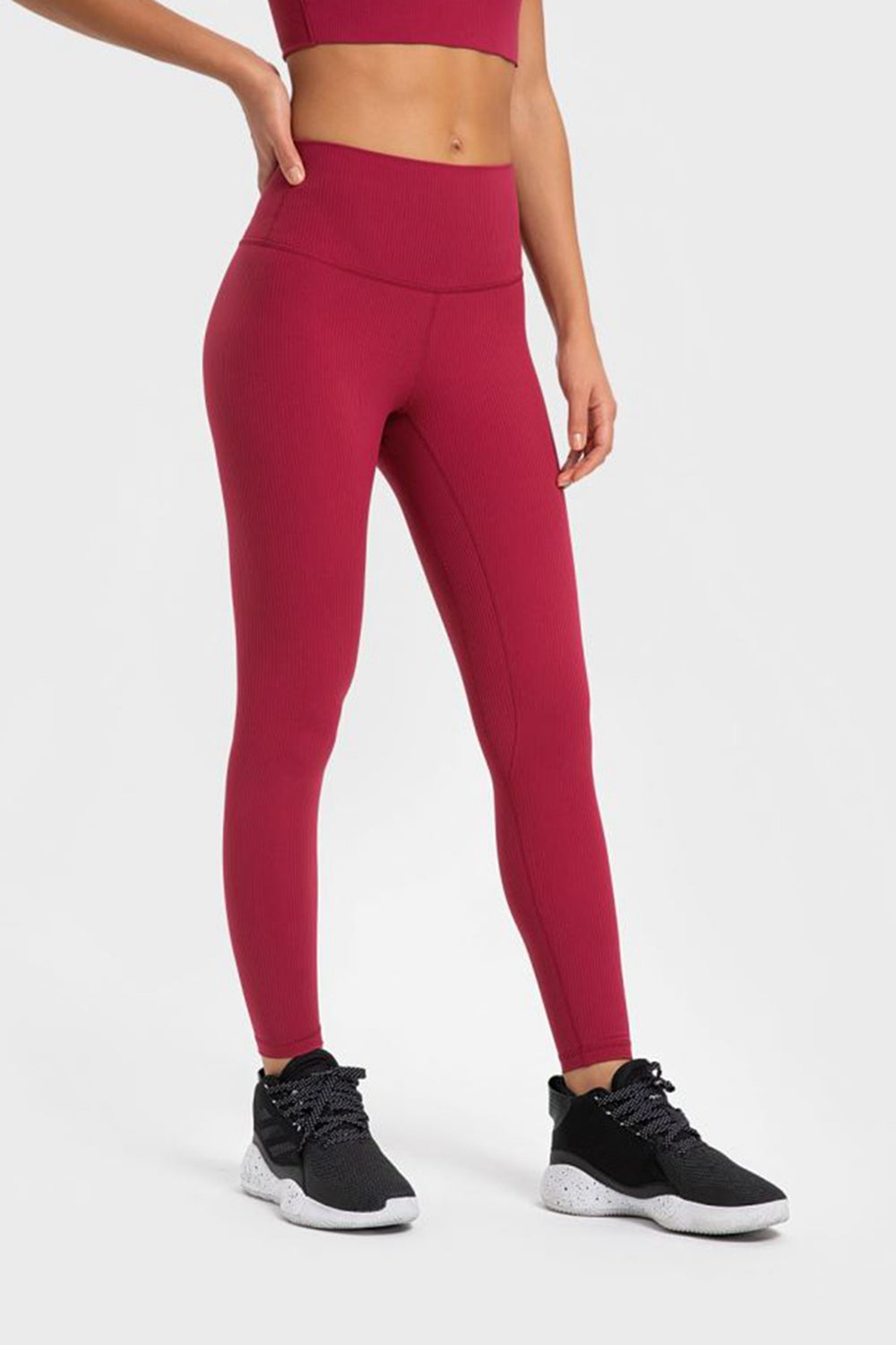 Highly Stretchy Wide Waistband Yoga Leggings-Teresa&#39;s Fashionista LLC