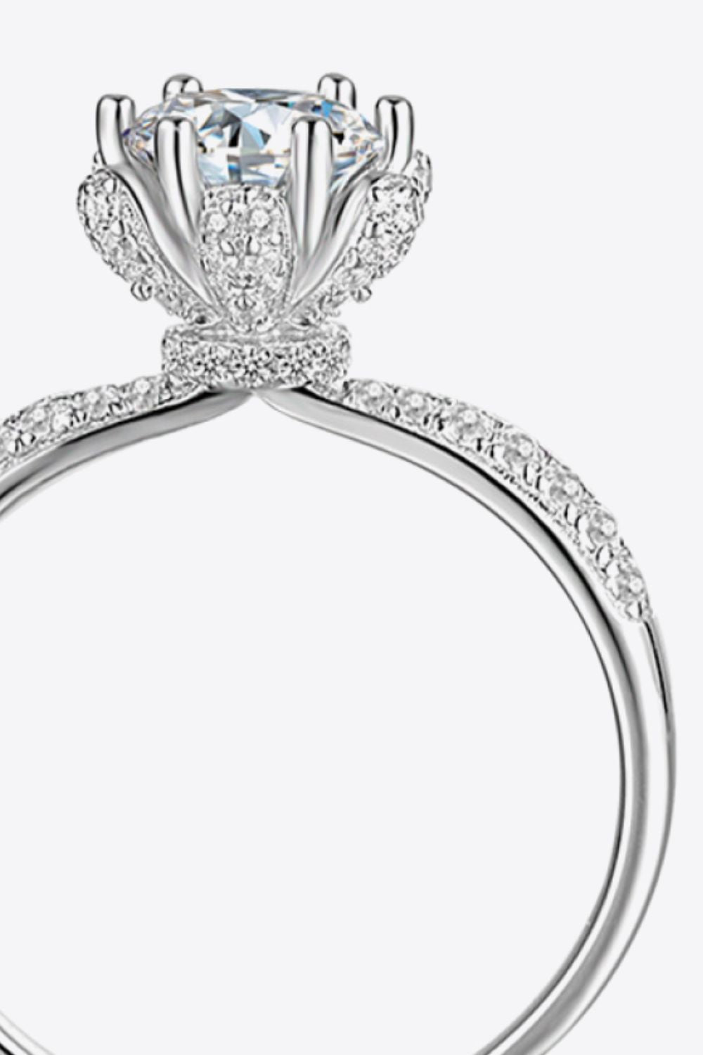 1 Carat Moissanite 6-Prong Ring-Teresa&#39;s Fashionista LLC