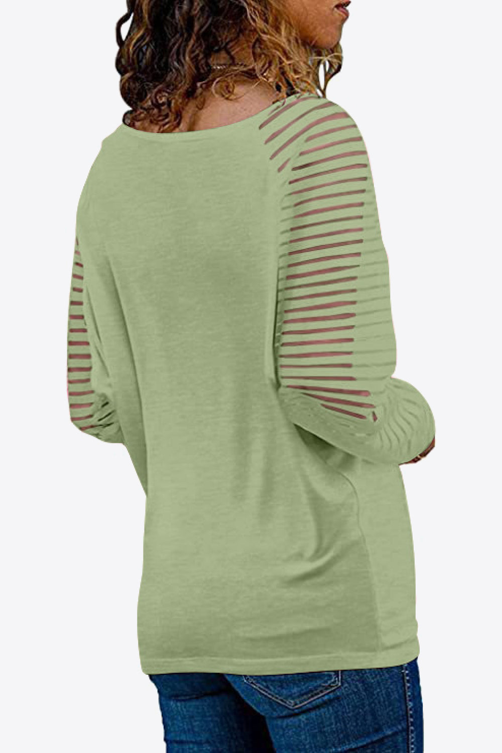 V-Neck Long Raglan Sleeve Top-Teresa&#39;s Fashionista LLC