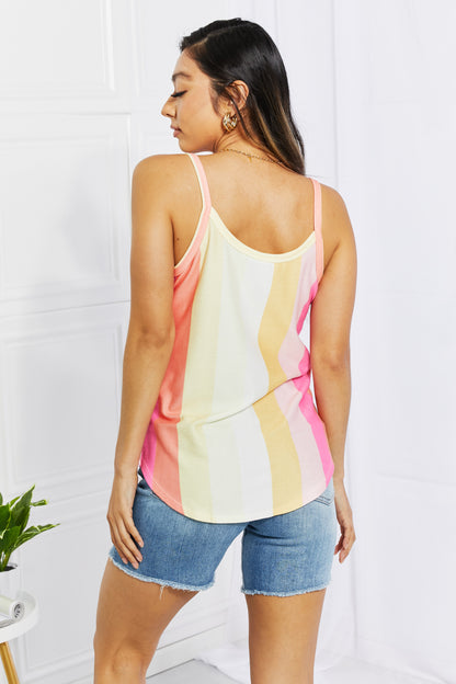 BOMBOM Saltwater Taffy Vertical Stripe Tank-Teresa&#39;s Fashionista LLC